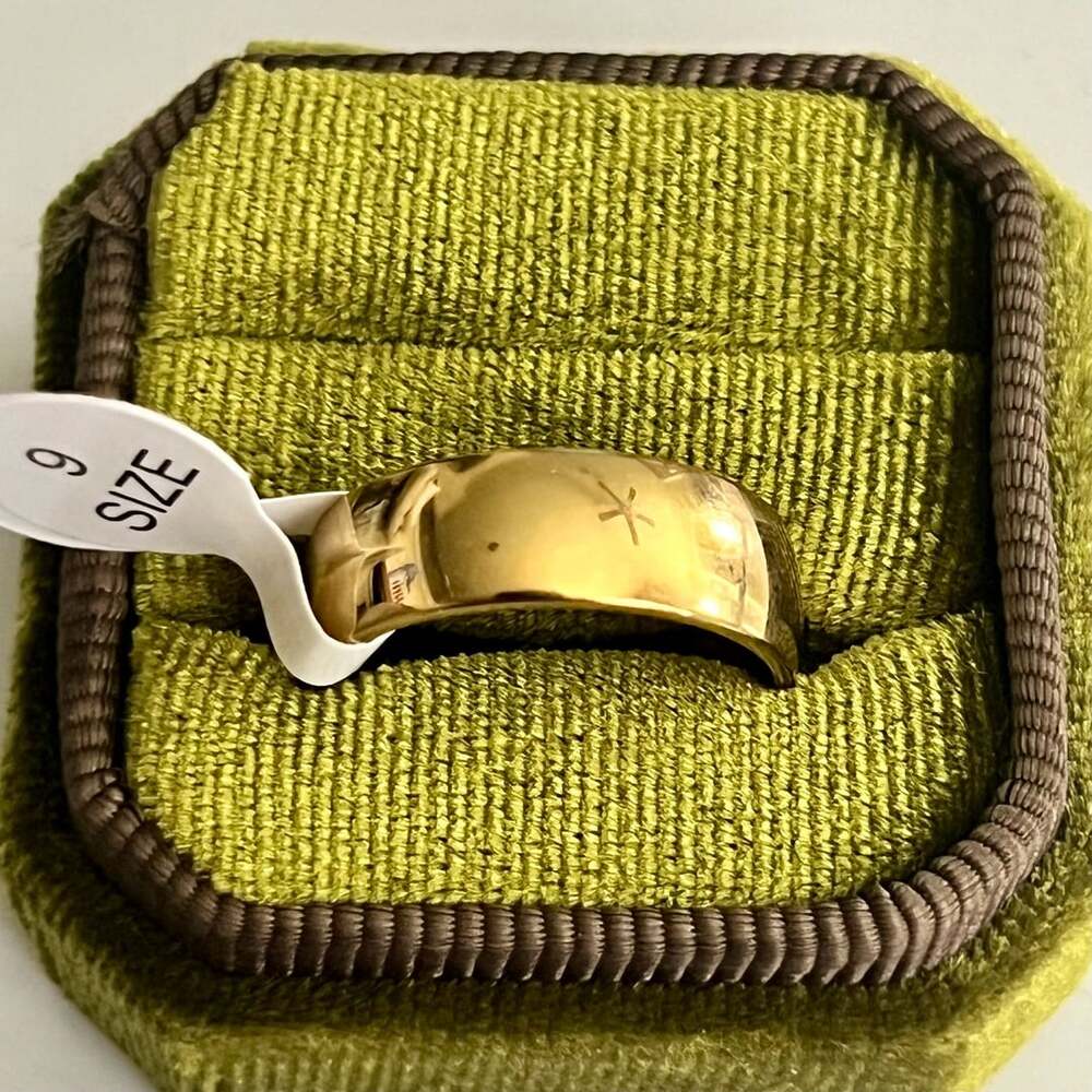 14K GF Tungsten Polished Finish 8mm Band Size 9
